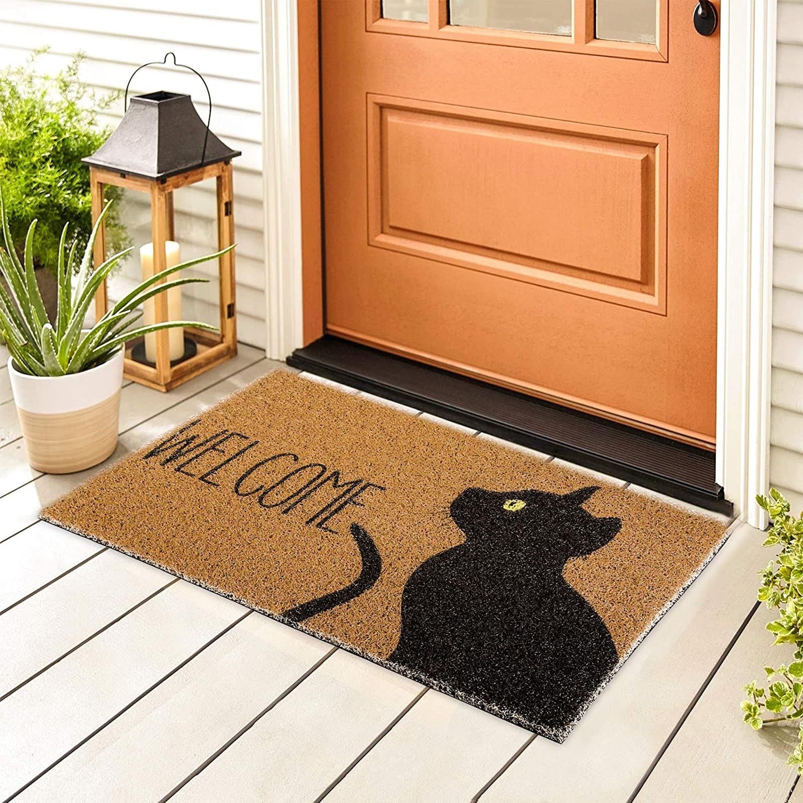 Cat Entrance Doormat Welcome Carpet Polyester Balcony Rug Non Slip Floor Bath Mat Room Home Decoration